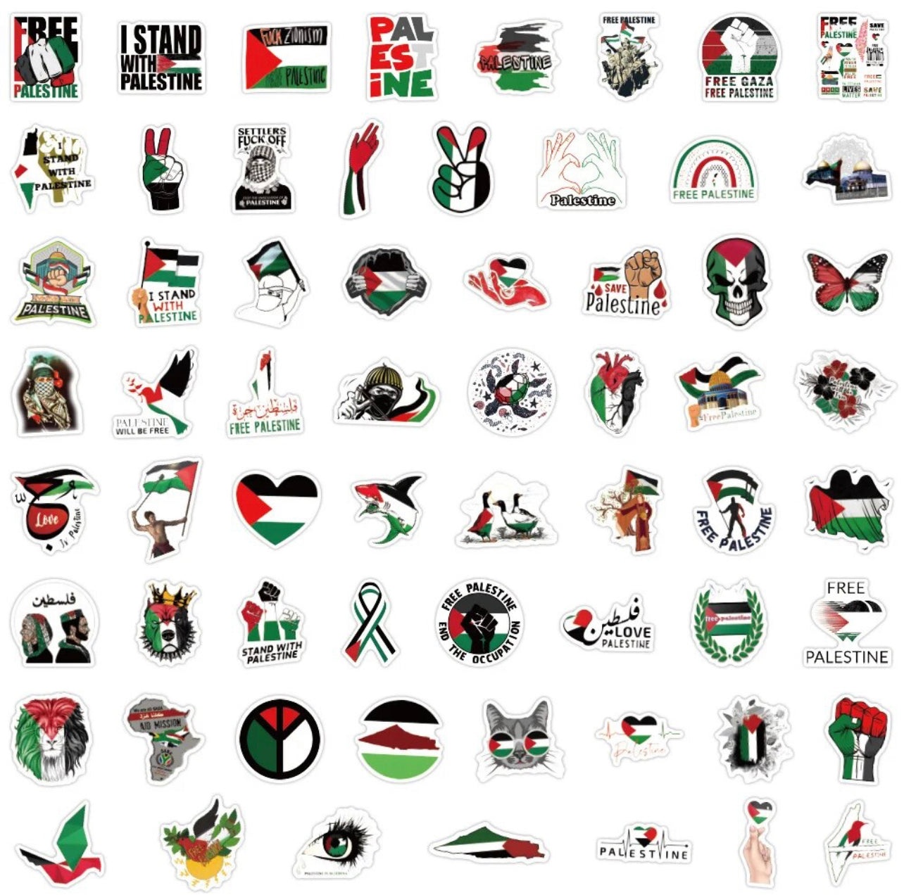 50Pcs Palestine Stickers