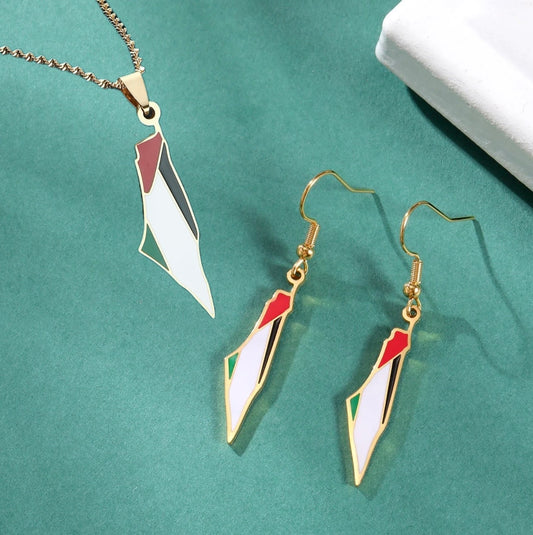 Flag Earrings and Necklace Bundle