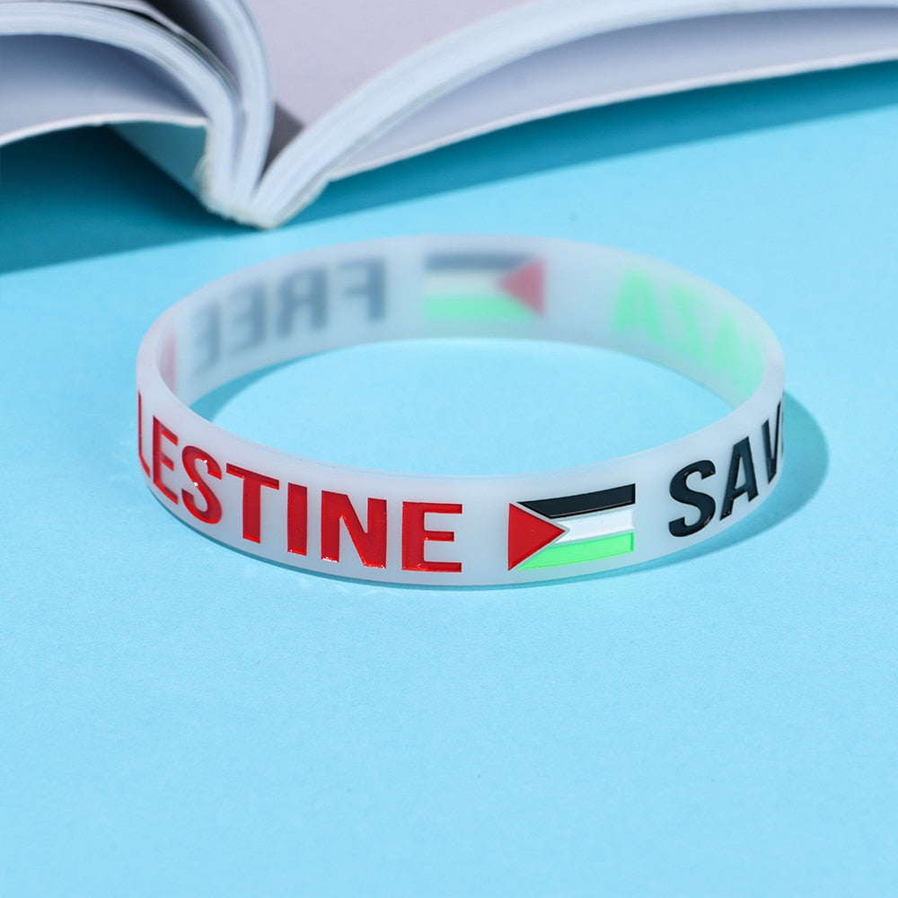 "Save Gaza & Free Palestine" Rubber Bracelet