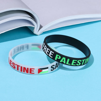 "Save Gaza & Free Palestine" Rubber Bracelet