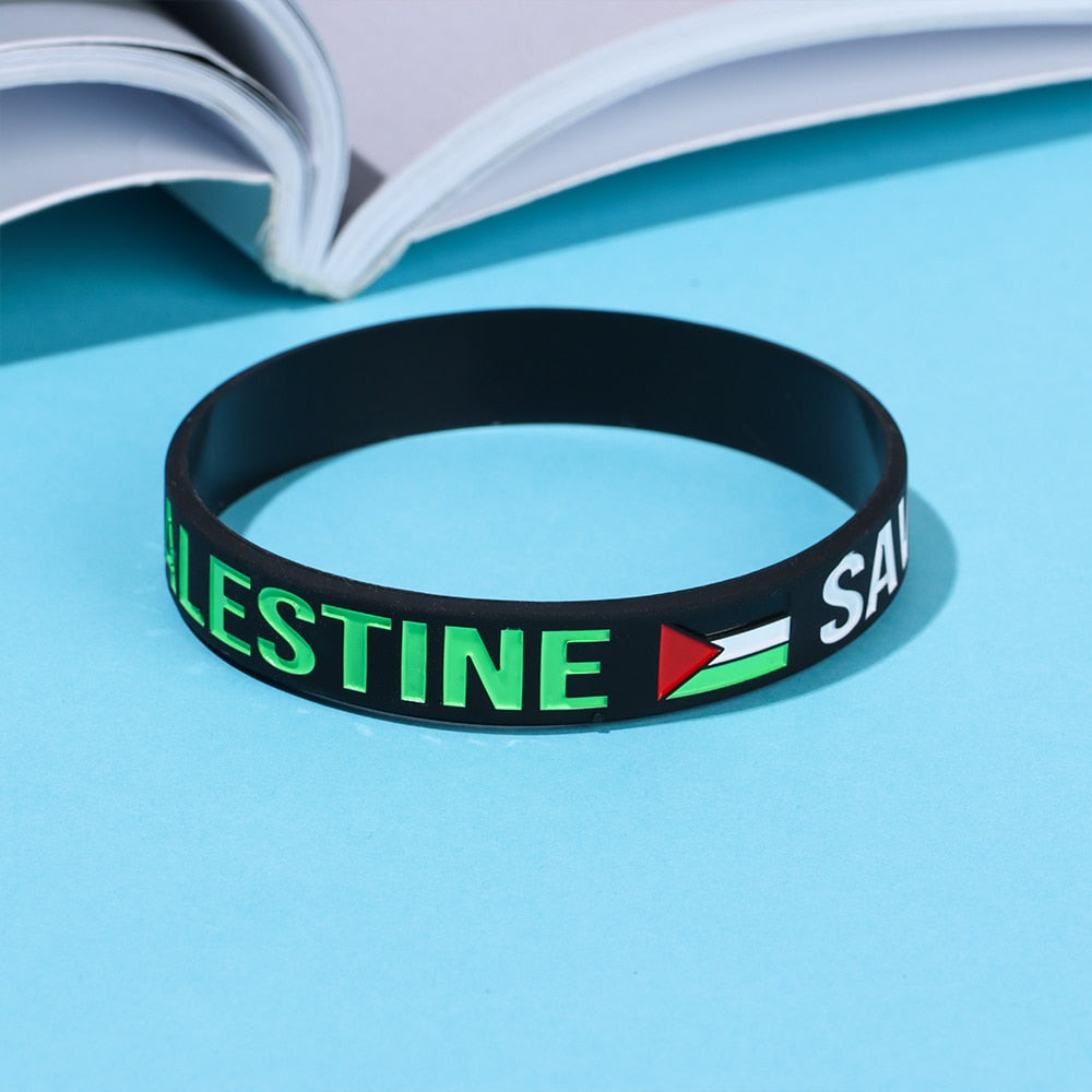 "Save Gaza & Free Palestine" Rubber Bracelet