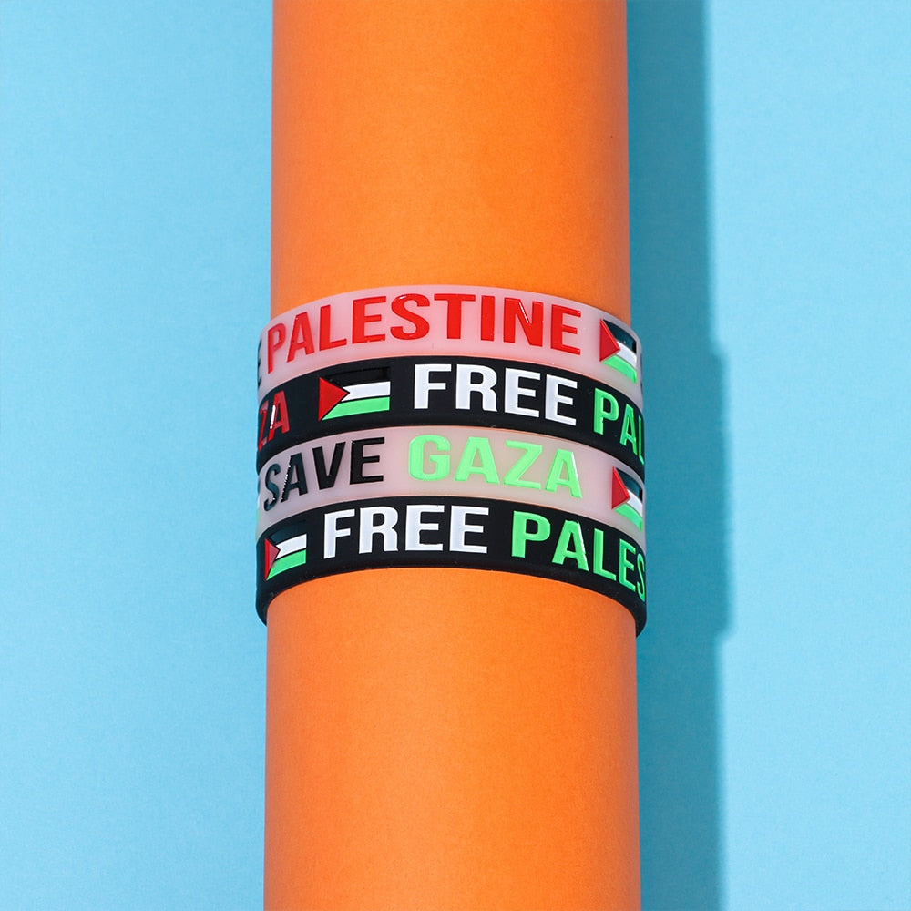 "Save Gaza & Free Palestine" Rubber Bracelet