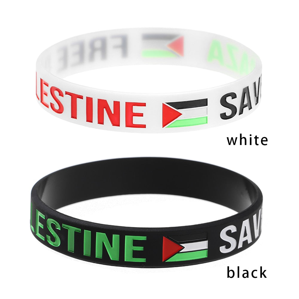 "Save Gaza & Free Palestine" Rubber Bracelet