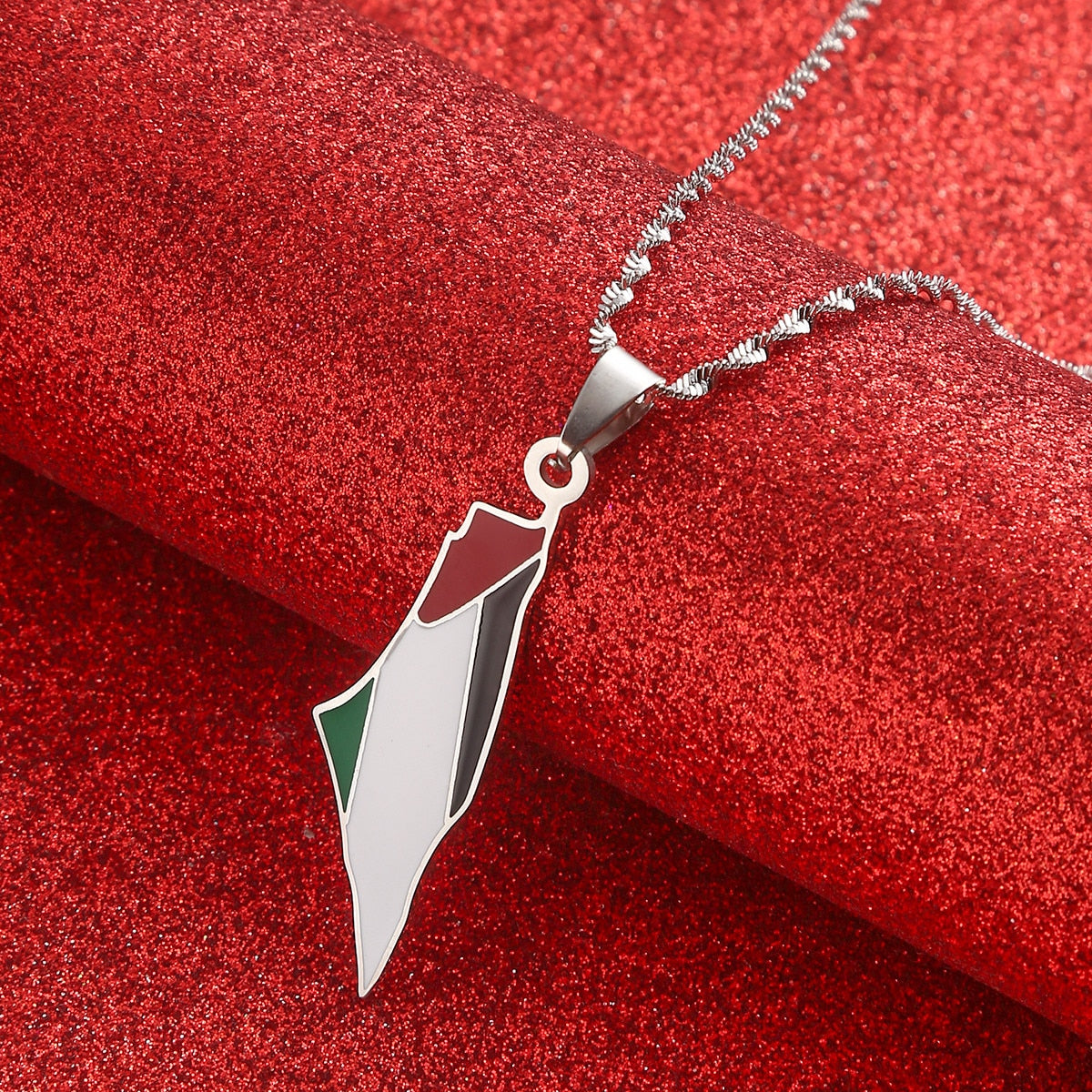 Palestine Flag Necklace