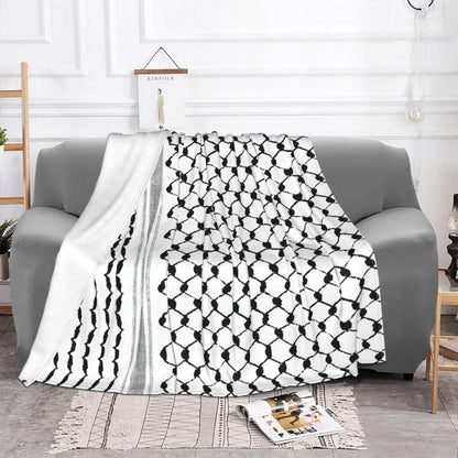 Palestinian Kufiya Throw Blanket