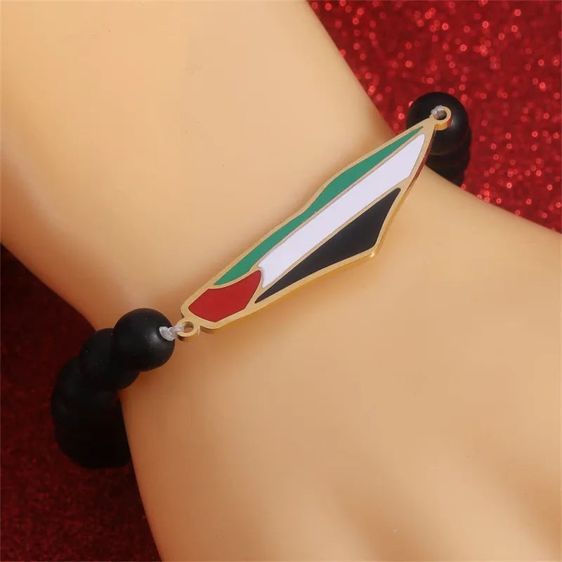 Flag of Palestine Beaded Bracelet