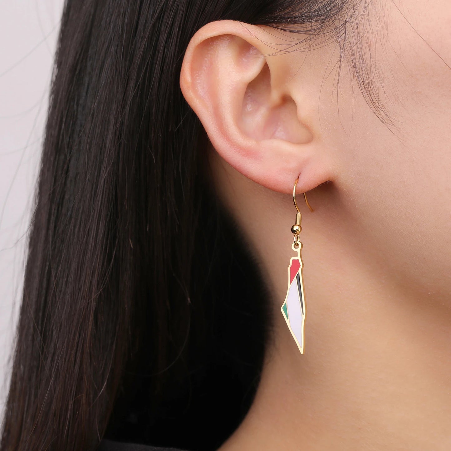 Palestine Map Earrings