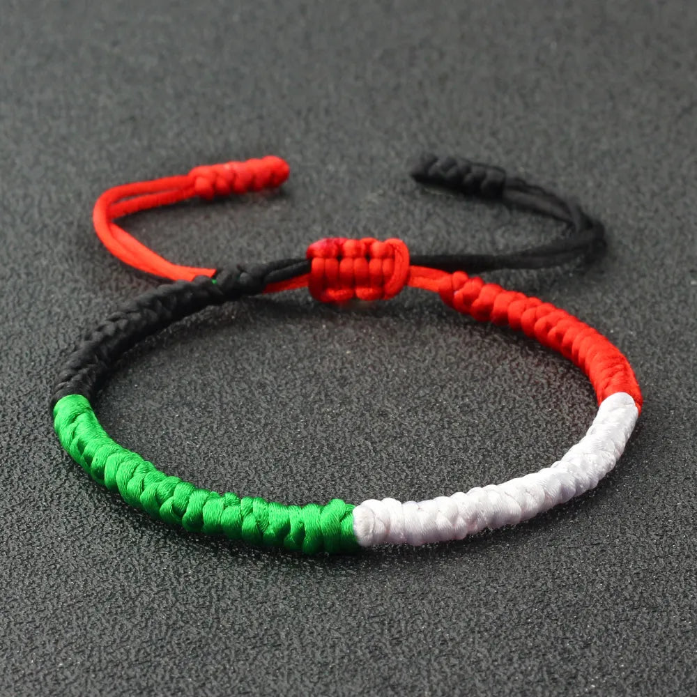 Palestine National Flag Braided Bracelet