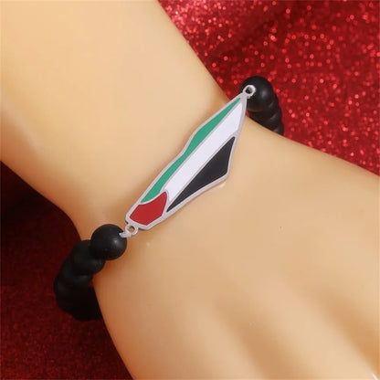 Flag of Palestine Beaded Bracelet