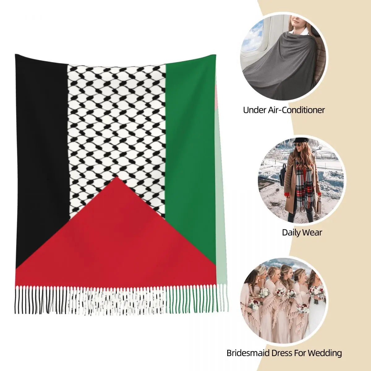 Palestinian Flag Shawl/Scarf