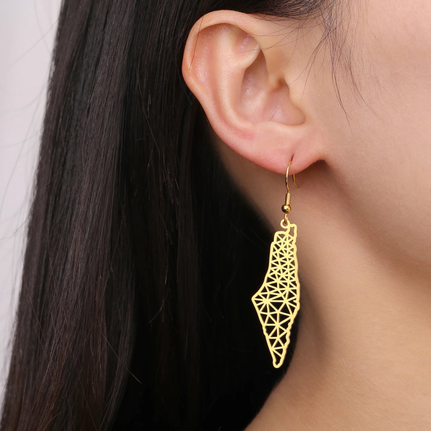 Map Drop Earrings