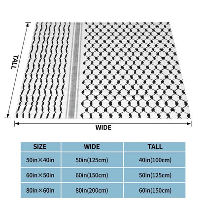 Palestinian Kufiya Throw Blanket