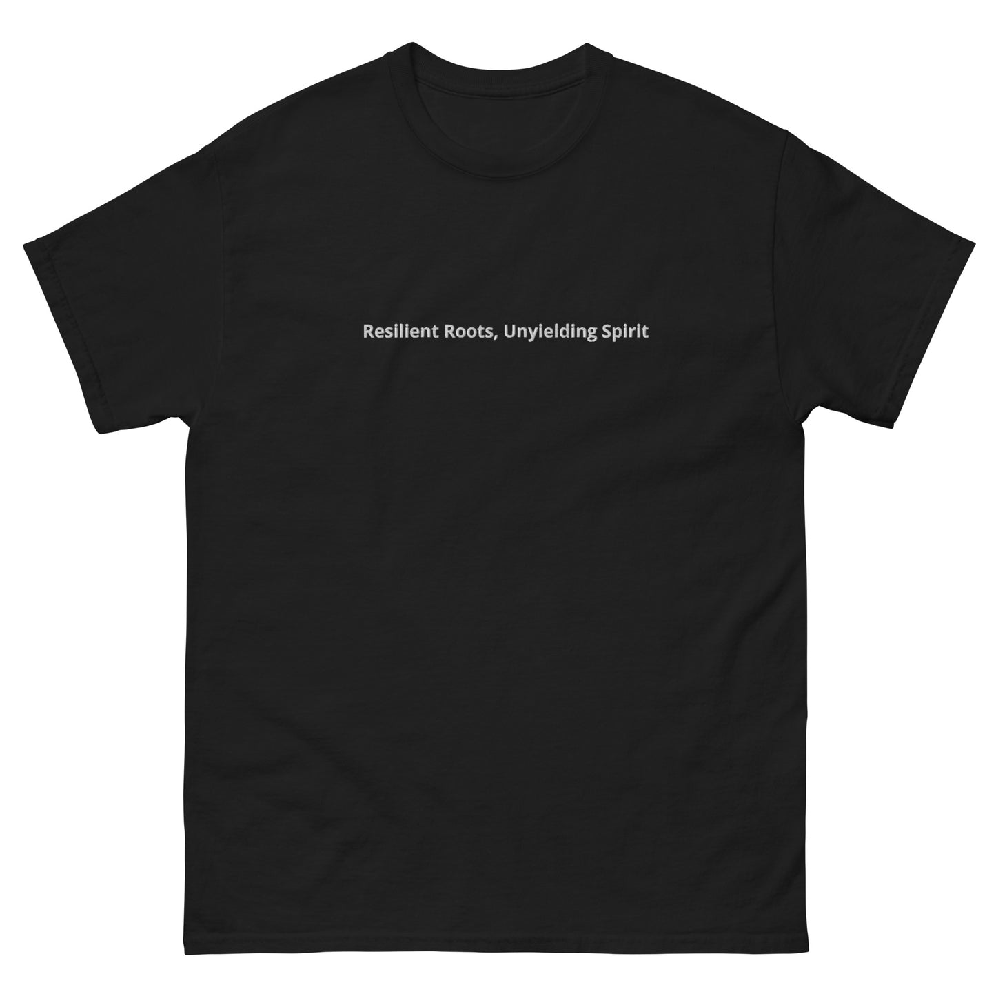 "Resilient Roots, Unyielding Spirit" Double Sided Men's Printed tee