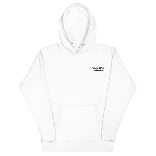 "United for Palestine" Unisex Embroidered Hoodie