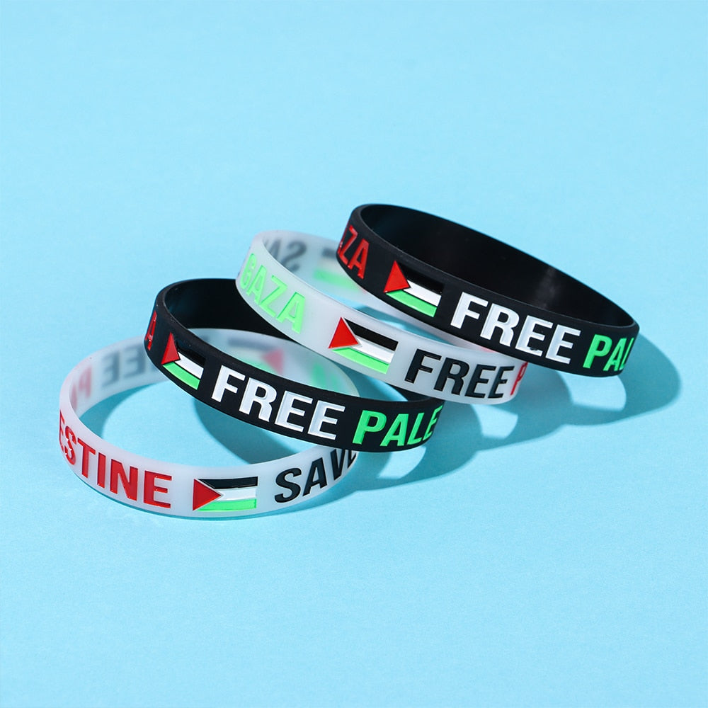 "Save Gaza & Free Palestine" Rubber Bracelet